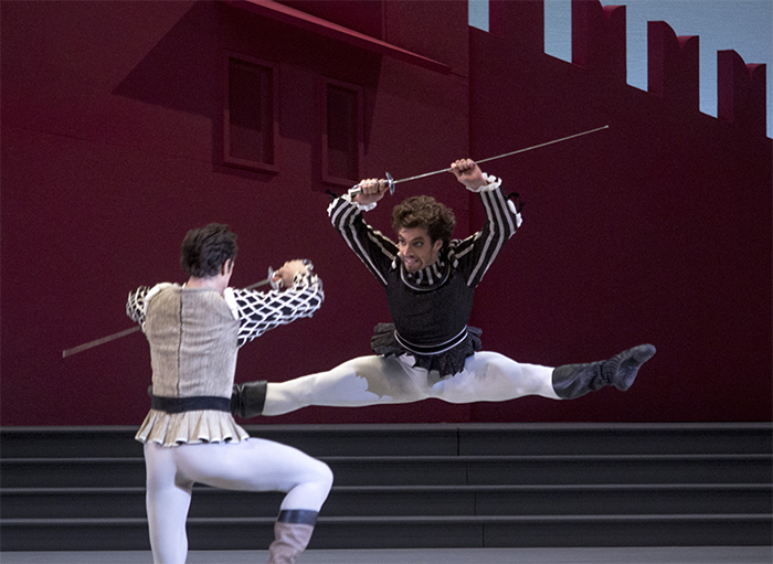 As Mercutio in Romeo and Juliet. Vitaly Biktimirov as Tybalt. Photo by Elena Fetisova.