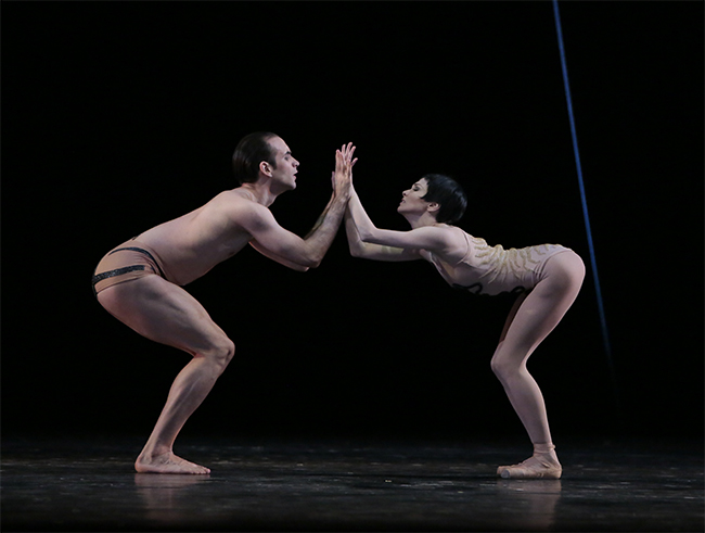 Anastasia Stashkevich as Novice. Erick Swolkin as The Second Intruder.<br/>Photo by Damir Yusupov.