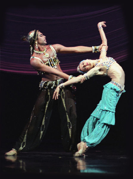 As Golden Slave in Sheherazade.Svetlana Zakharova as Sheherazade.Photo by Nadezhda Bausova.