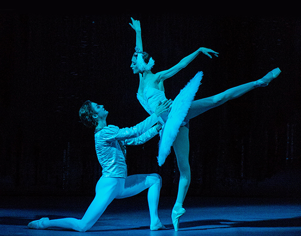 As Prince Siegfried in Swan Lake  Svetlana Zakharova as Odette.Photo by Mikhail Logvinov.