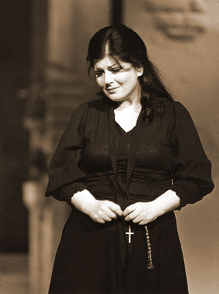 As Santuzza in Cavalleria rusticanaat the Finnish National Opera.Photo from the personal arcives. 