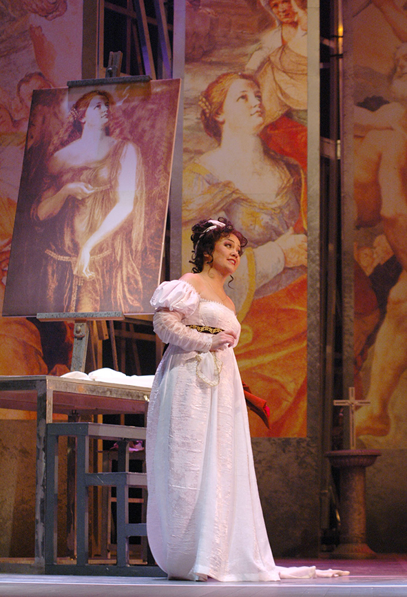 Heli Veskus as Floria Tosca. <br/>Photo by Harri Rospu.