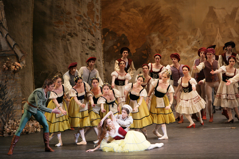 Svetlana Zahkarova as Giselle. Elena Bukanova as Berthe.<br/>Photo by Damir Yusupov.