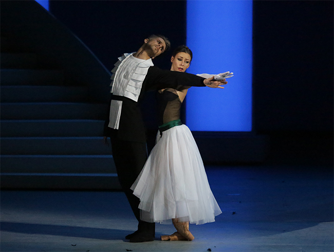 As Baptista in The Taming of the Shrew. Kristina Kretova as Katharina.Photo by Damir Yusupov.