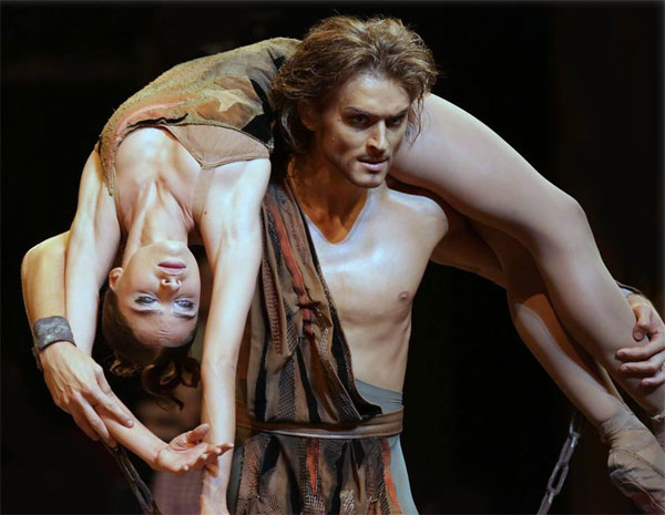 In he title part in Spartacus. Maria Vinogradova as Phrygia. Photo by Ekaterina Vladimirova.