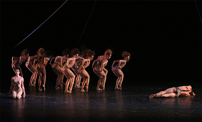 A scene from the performance.Ekaterina Krysanova as Novice.<br/>Photo by Elena Fetisova. 