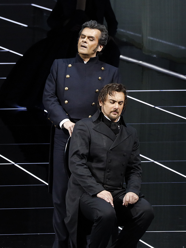 As Gremin in Eugene Onegin. Igor Golovatenko as Onegin. Photo by Damir Yusupov.